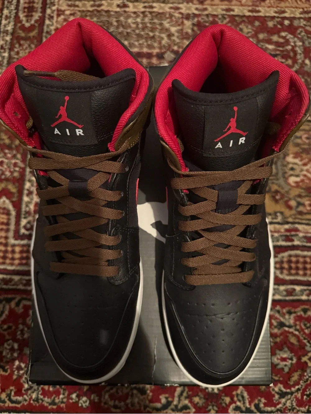 Jordan 1 Phat Black Red Olive
